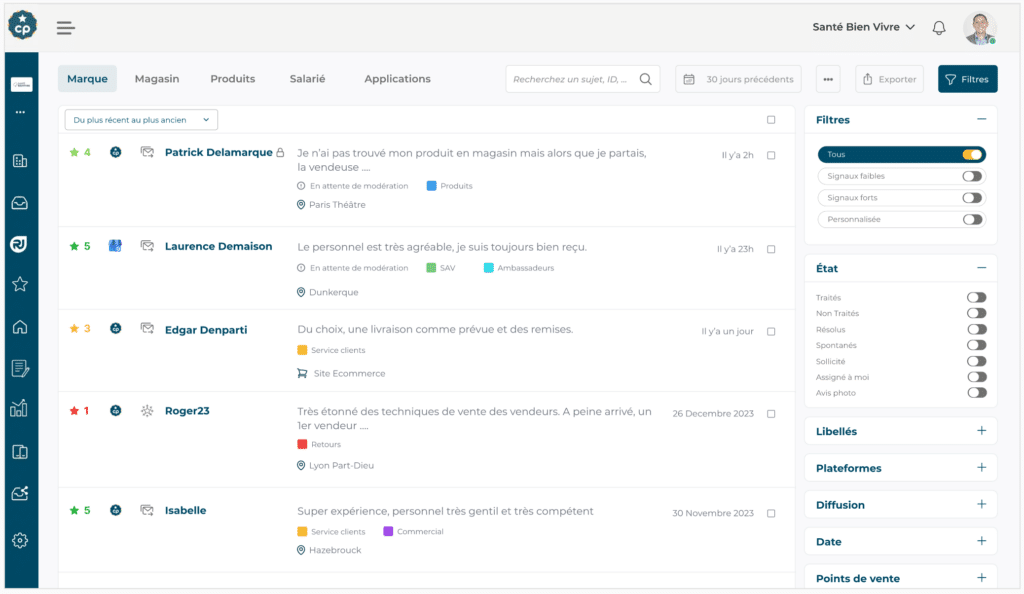 Classification avancée des avis Custplace authentifiés (libellés) réalisée grâce à l'IA générative