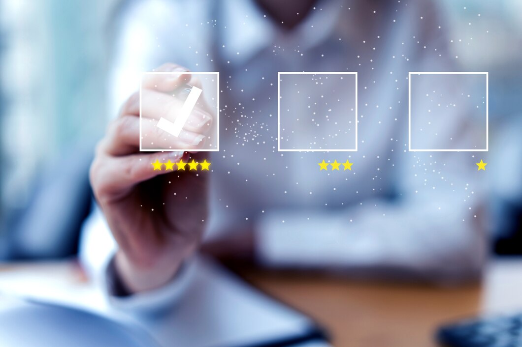 Évaluation positive sur Google avec des étoiles.





