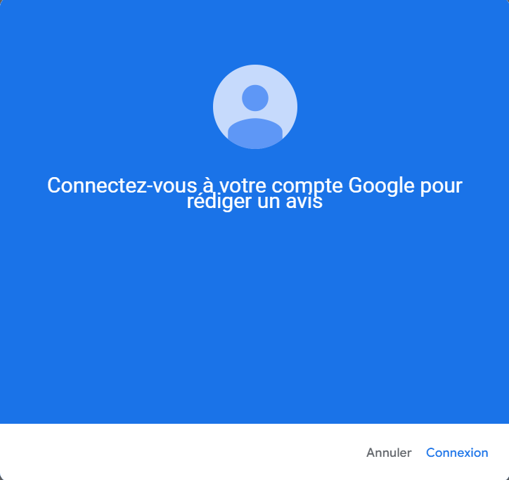 Sur Google, il est essentiel d'avoir un compte Google pour déposer un avis.