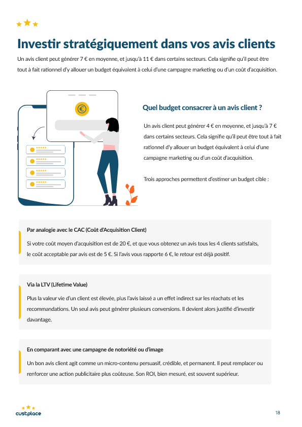 Investir dans vos avis clients