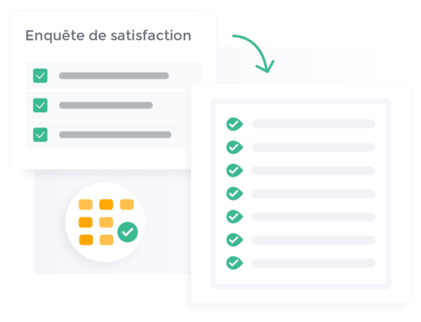 Enquêtes de satisfaction avec Custplace, démontrant l'engagement envers l'excellence dans l'expérience client.